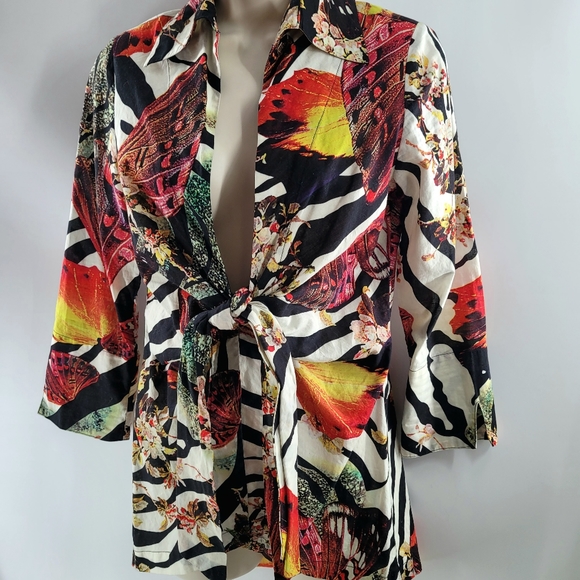 Vintage Mischca Tie Front Top - Picture 5 of 6